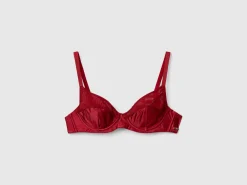 Balconette bra in glossy fabric
