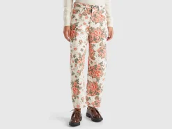Balloon fit floral jeans