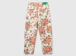 Balloon fit floral jeans