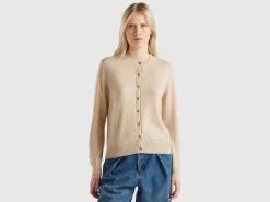 Beige cardigan in pure cashmere