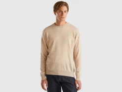 Beige sweater in pure cashmere