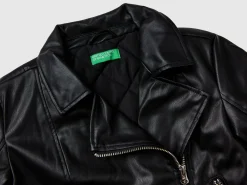 Biker jacket in imitation leather
