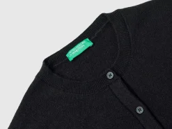 Black cardigan in pure cashmere