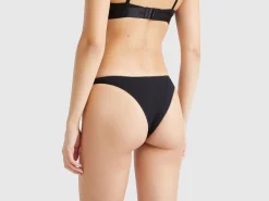 Black Christmas briefs with text embroidery