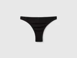 Black Christmas briefs with reindeer embroidery