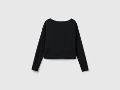 Black long fiber cotton t-shirt
