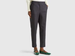Black pinstripe joggers