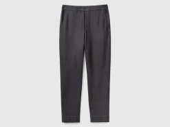 Black pinstripe joggers