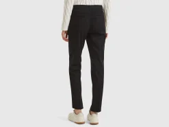 Black slim fit cotton chinos
