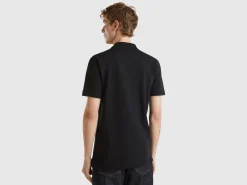 Black slim fit polo