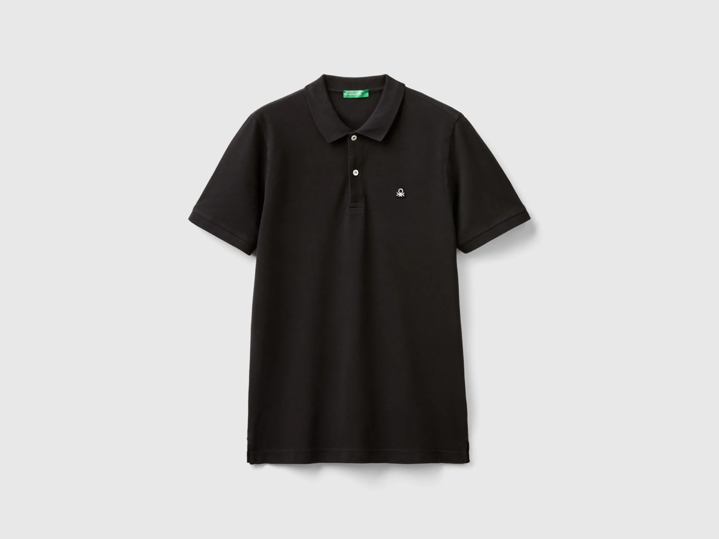 Black slim fit polo
