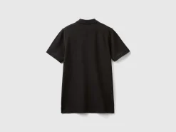 Black slim fit polo