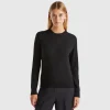 Black sweater in pure cashmere