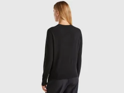 Black sweater in pure cashmere