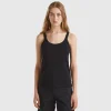 Black tank top in pure cotton
