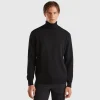 Black turtleneck in pure cashmere