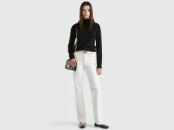 Black turtleneck sweater in pure Merino wool
