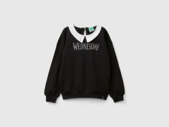 Black Wednesday Addams collared sweatshirt