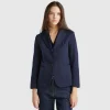 Blazer in cotton blend