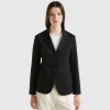 Blazer in cotton blend