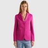 Blazer in cotton blend