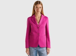 Blazer in cotton blend