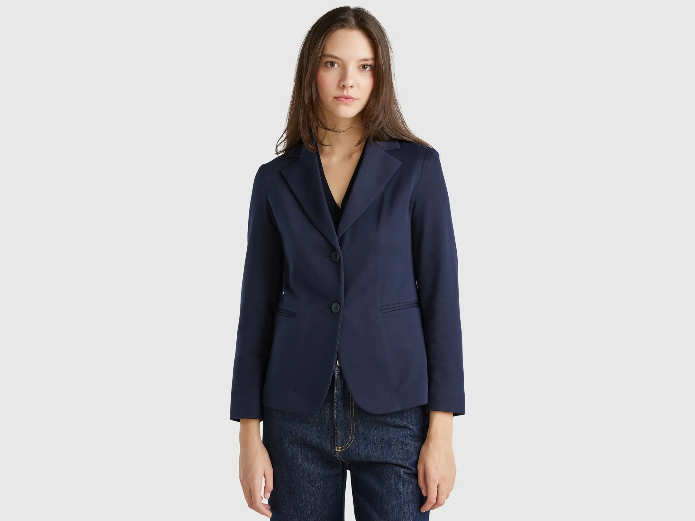 Blazer in cotton blend