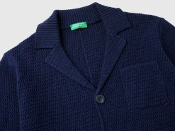 Blazer in cotton blend