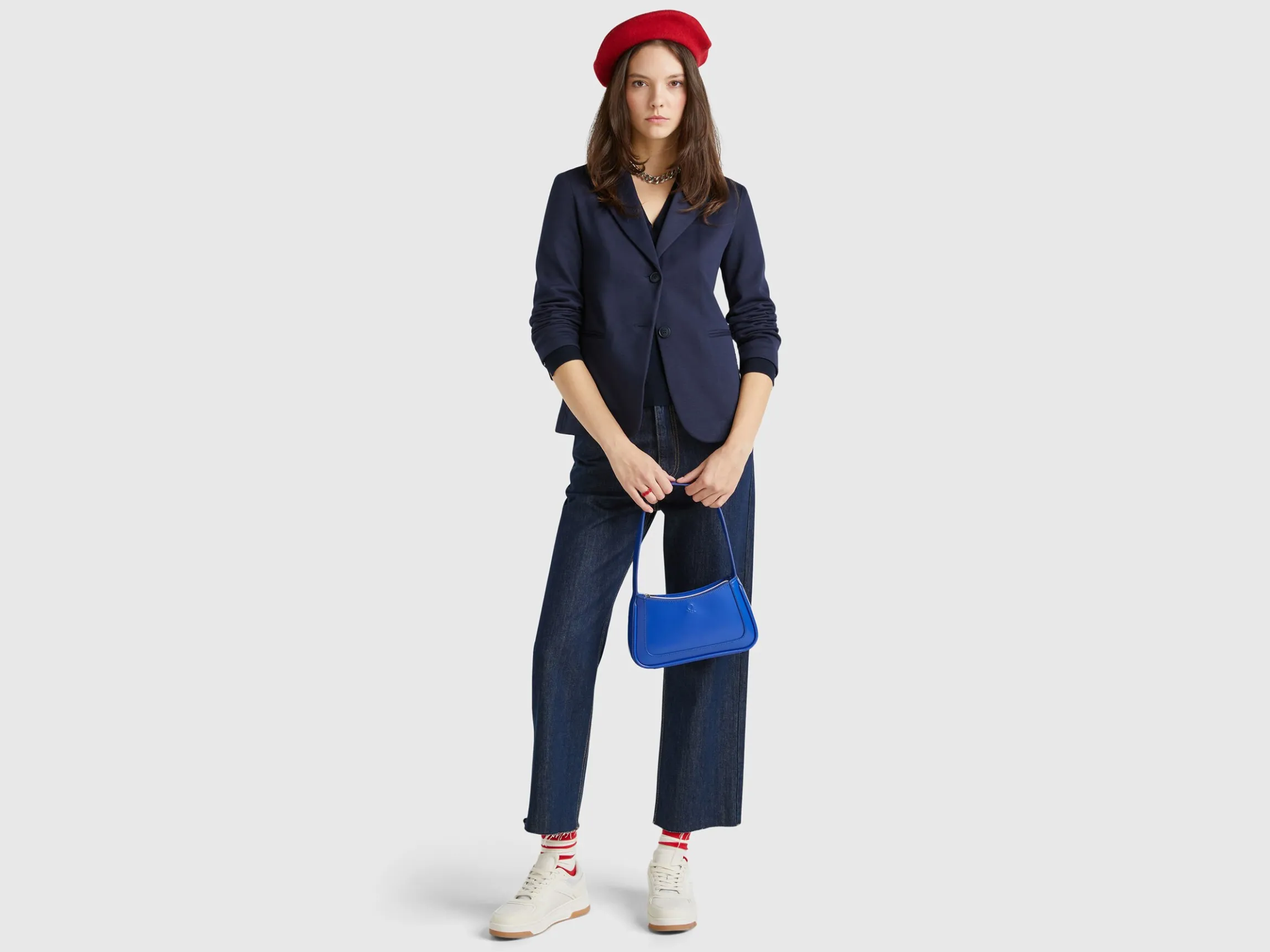 Blazer in cotton blend
