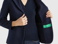 Blazer in cotton blend