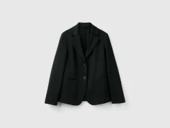 Blazer in cotton blend