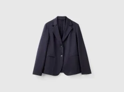 Blazer in cotton blend