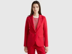 Blazer in stretch viscose blend