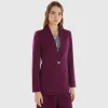 Blazer in wool and viscose blend