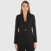 Blazer in wool and viscose blend