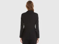 Blazer in wool and viscose blend