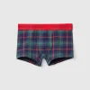 Blue and green tartan boxers