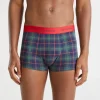 Blue and green tartan boxers