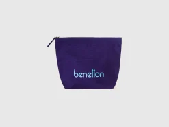 Blue clutch in pure cotton