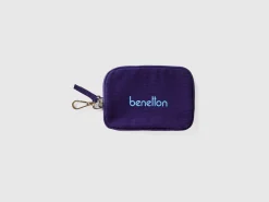 Blue keychain and coin purse
