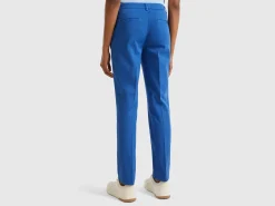 Blue slim fit cotton chinos