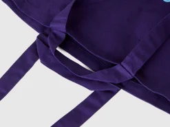 Blue tote bag in pure cotton