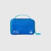 Blue travel toiletry bag with hook