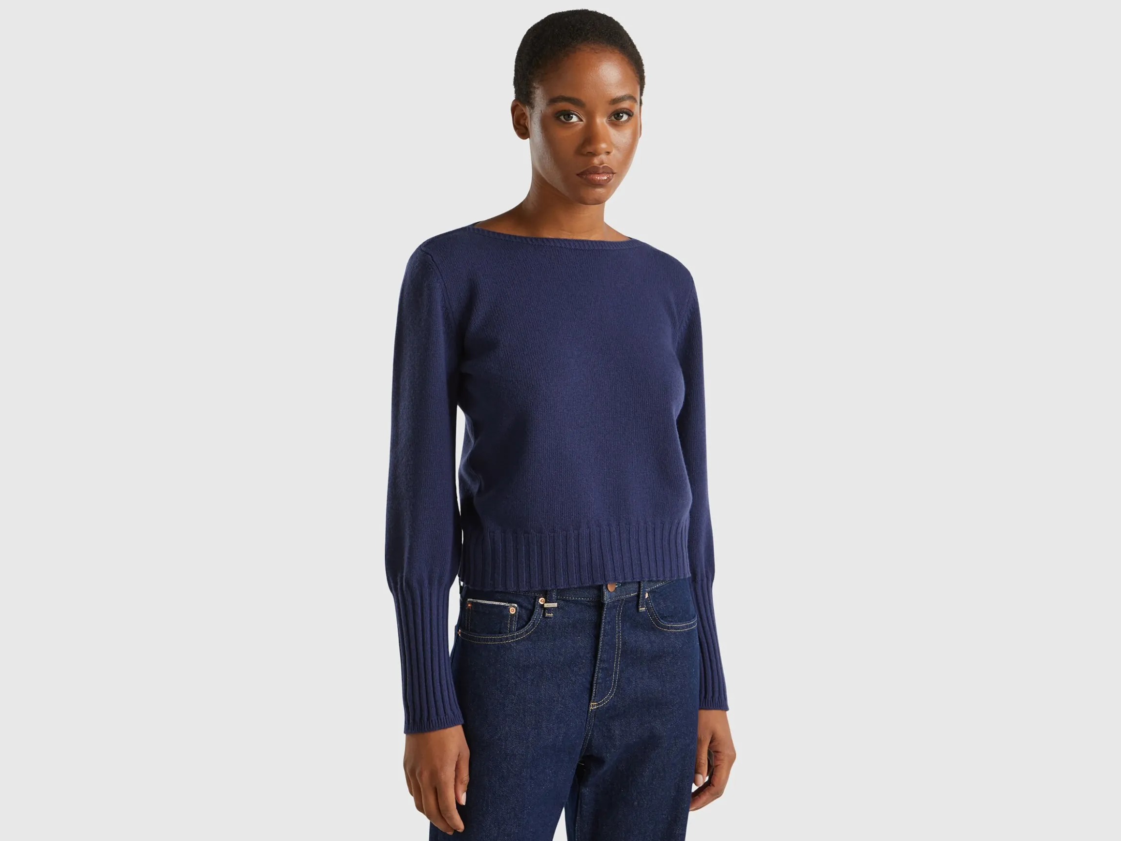 Boat neck sweater