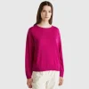 Boat neck sweater in pure Merino wool