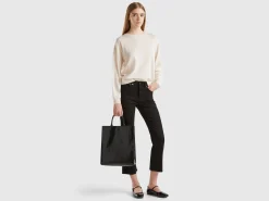 Boat neck sweater in pure Merino wool