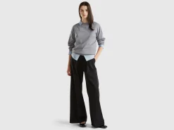 Boat neck sweater in pure Merino wool