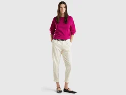 Boat neck sweater in pure Merino wool