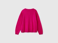 Boat neck sweater in pure Merino wool