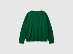 Boat neck sweater in pure Merino wool